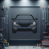 2016 Hyundai Solaris Front View Metal Neon Car Wall Art