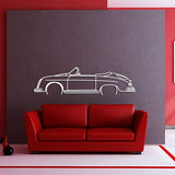 356 Speedster California Metal Silhouette