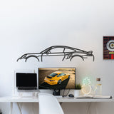 911 Turbo S Model 991 Classic Metal Silhouette