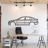 E46 Sedan Metal Silhouette
