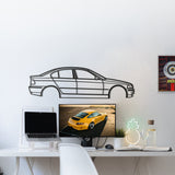 E46 Sedan Metal Silhouette