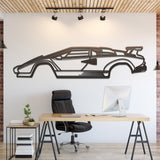 Lamborghini Countach Metal Silhouette