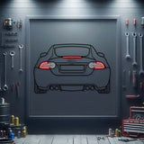 2013 Jaguar XKR Back View Metal Neon Car Wall Art