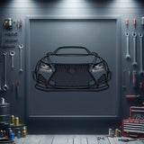2015 RC F Rocket Bunny Front View Metal Neon Car Wall Art