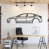 Tesla Model 3 Metal Silhouette
