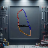 24 Heures Du Mans Metal Neon Race Track