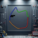 Laguna Seca 2 Metal Neon Race Track