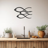 Line Art Fishes Metal Wall Art