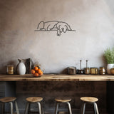 Dog Line Art Metal Wall Art