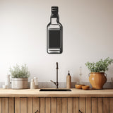 Whiskey Bottle Metal Wall Art