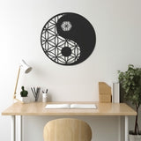 Yinyang Geometric Patterned Metal Wall Decor