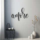 Metal Wall Decor With Amore Inscription