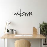 Metal Wall Decor With Welcome Lettering