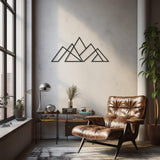 Abstract Mountain Pattern Metal Wall Decor
