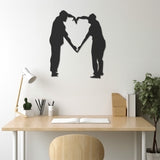 Heart Guys ,Two Men Make A Heart By Joining Their Handsmetal Wall Art