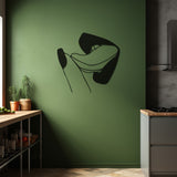Finger Kiss Line Art Metal Wall Art