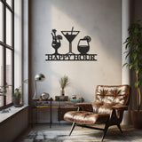 Happy Hour Lettering Metal Wall Decor