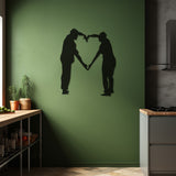Heart Guys ,Two Men Make A Heart By Joining Their Handsmetal Wall Art