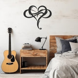 Love, Heart. Infinity Metal Wall Art