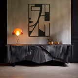 Half Of Minimalist Human Face Metal Wall Art