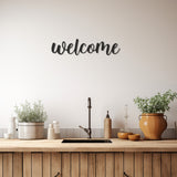 Metal Wall Decor With Welcome Inscription