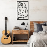 Couple Hugging Metal Wall Art