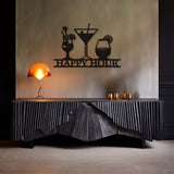 Happy Hour Lettering Metal Wall Decor
