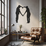 Heart Guys ,Two Men Make A Heart By Joining Their Handsmetal Wall Art