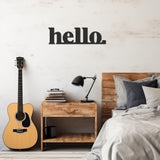 Metal Wall Decor With Hello Lettering