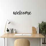 Metal Wall Decor With Welcome Inscription