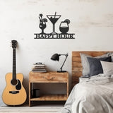 Happy Hour Lettering Metal Wall Decor