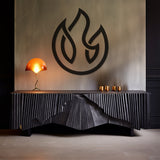 Burning Fire Design Metal Wall Art