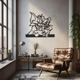 Tom And Jerry Line Art Metall Wall Art