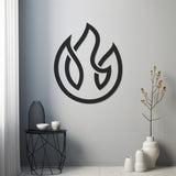 Burning Fire Design Metal Wall Art