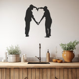 Heart Guys ,Two Men Make A Heart By Joining Their Handsmetal Wall Art