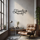 Metal Wall Decor With Famliy On A Tree Branch