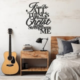 Metal Wall Decor With The Inscription I Can Do Anything Thanks To Jesus Who Strengthens Me