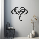 Love, Heart. Infinity Metal Wall Art