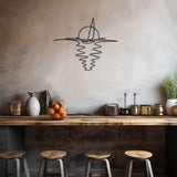 Sunset Line Art Metal Wall Decor