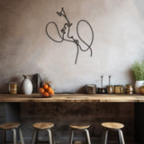 Dear Line Art Metal Wall Art
