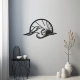 Line Art Metal Wall Art Consisting Of Waves And Sun