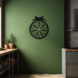 Ribbon Detailed Ornament Metal Wall Art