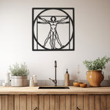 Vitruvian Man Metal Wall Art