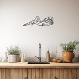 Woman Stretching Metal Wall Art