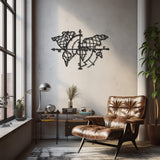 Directional Compass Metal Wall Art
