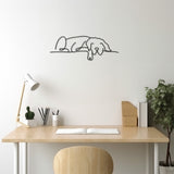 Dog Line Art Metal Wall Art