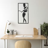 Carrying A Vase On Her Head ,African Woman Carrying A Basket Metal Wall Art