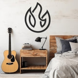 Burning Fire Design Metal Wall Art