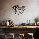 Directional Compass Metal Wall Art
