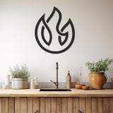 Burning Fire Design Metal Wall Art